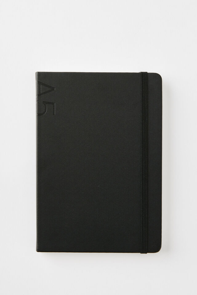 A5 Hard Cover Dot Notebook, BLACK