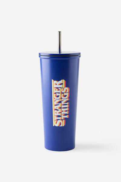 Collab Metal Smoothie Cup, LCN NET STRANGER THINGS ST LOGO