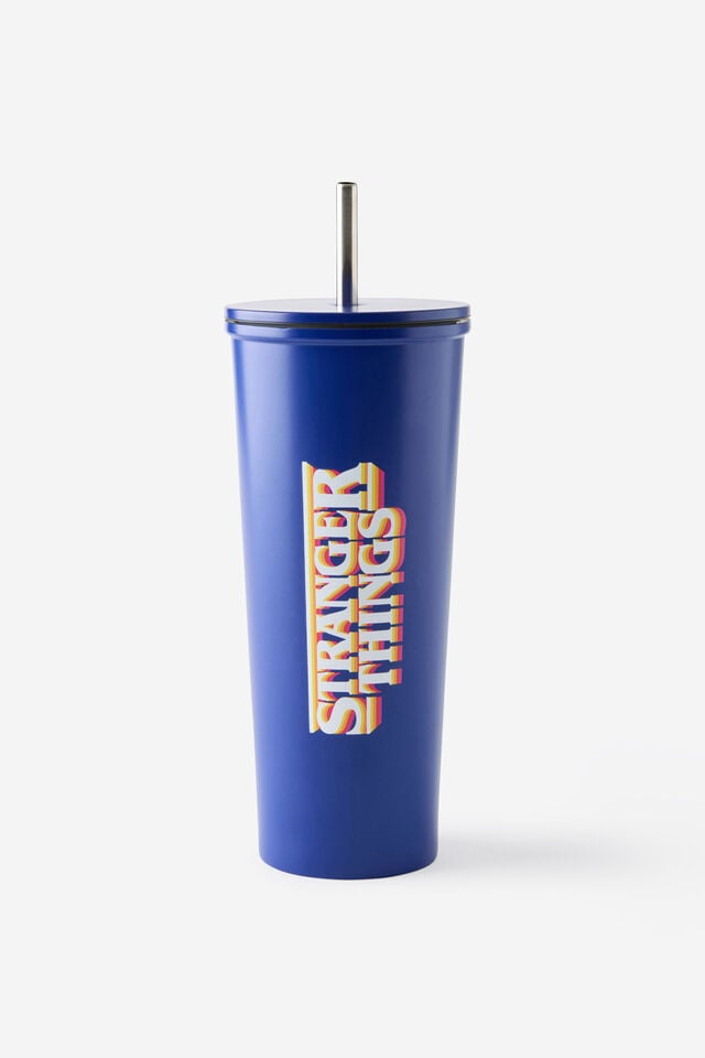 Collab Metal Smoothie Cup, LCN NET STRANGER THINGS ST LOGO