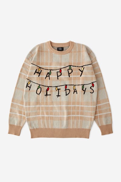 Christmas Jumper, LCN NET STRANGER THINGS HAPPY HOLIDAYS