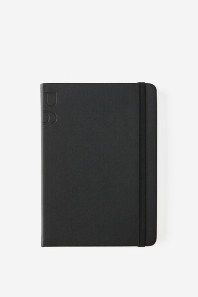 B6 Hard Cover Plain Notebook, BLACK