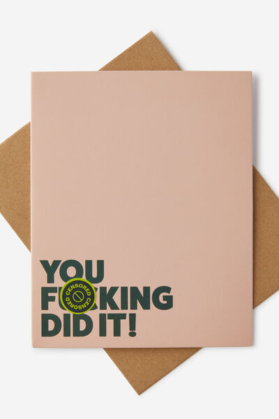 Congratulations Card, YOU DID IT!!