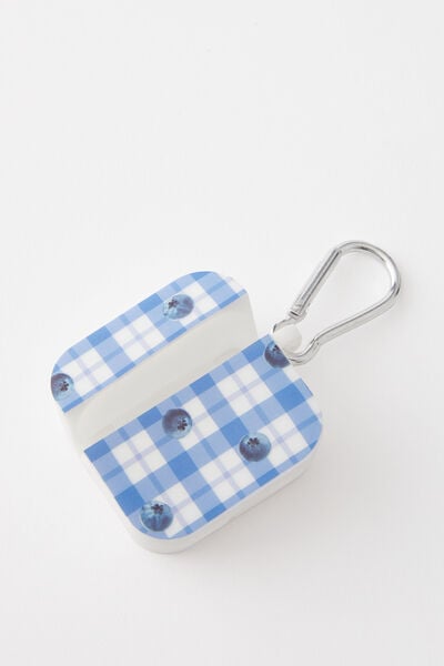 Graphic Earbud Case Gen 3, BLUEBERRY CHECK