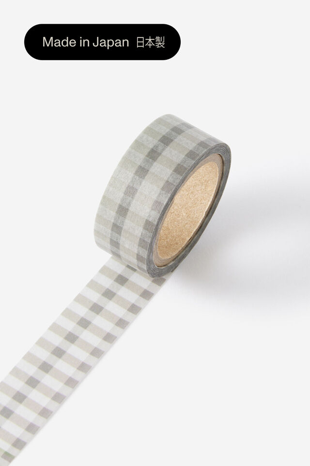 Washi Tape 15Mm, NEUTRAL GINGHAM
