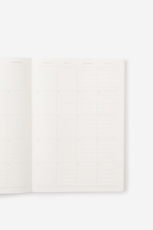 2026 B5 Weekly Soft Metro Diary, Ditsy Pansy Pink Clay