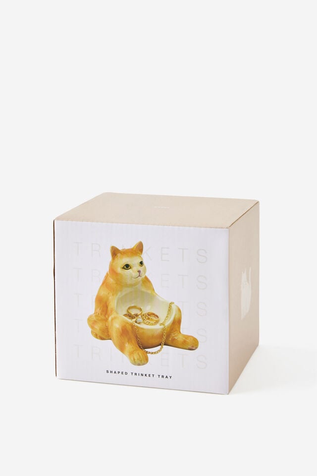 Shaped Trinket Tray, GINGY FAT CAT