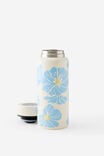 On The Move Drink Bottle 350ML 2.0, BLUE SKIES FLORAL / ECRU - alternate image 2
