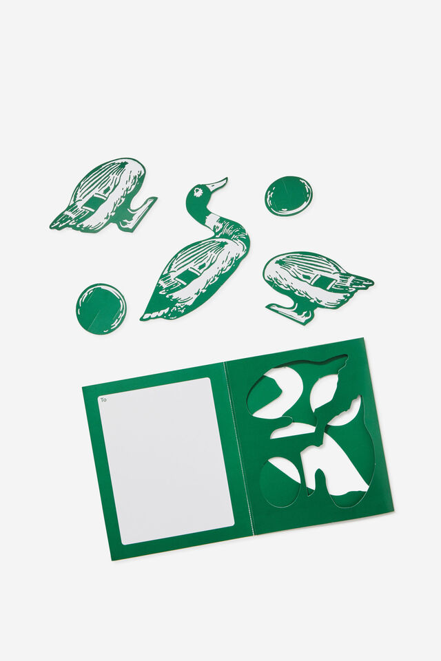 Luxe Nice Card, DUCKING AMAZING DUCK GREEN POP-OUT