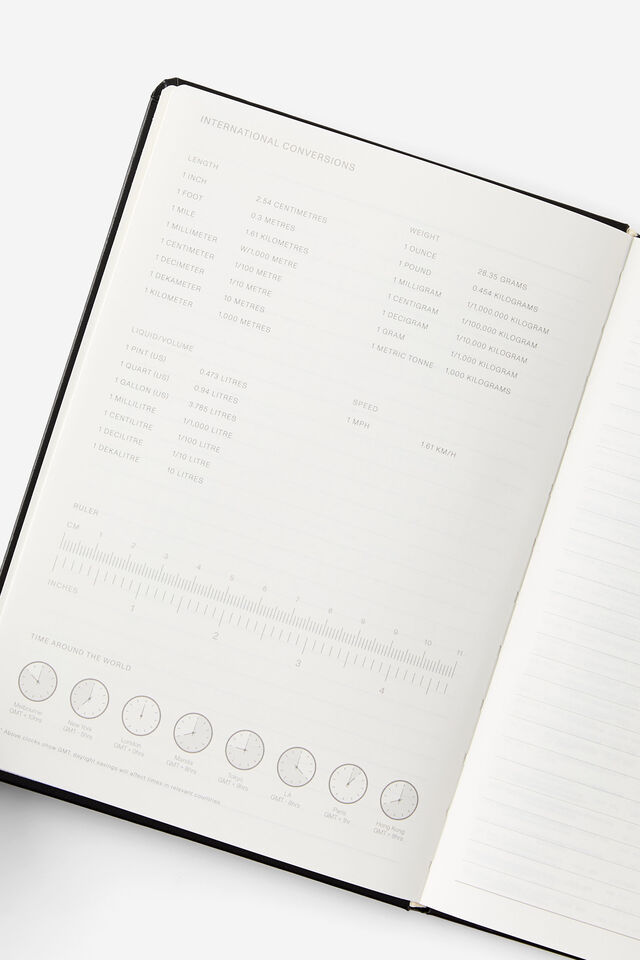 2026 A5 Weekly Hard Metro Diary, Black