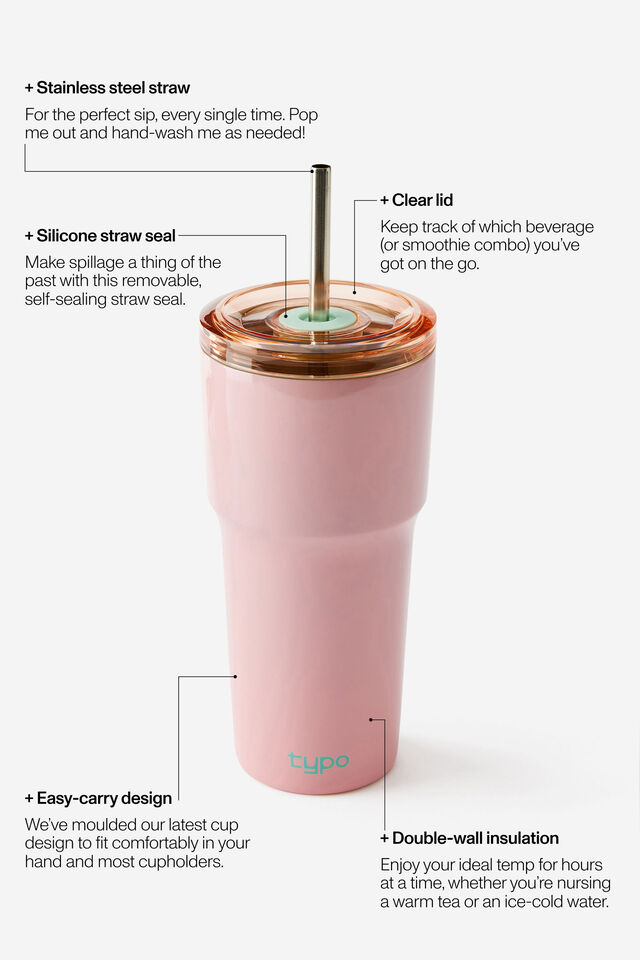 Smoothie Cup 600Ml, STRAWBERRY MILK