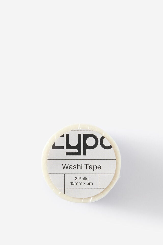 Washi Tape 15Mm 3Pack, CAFE DOT NAVY