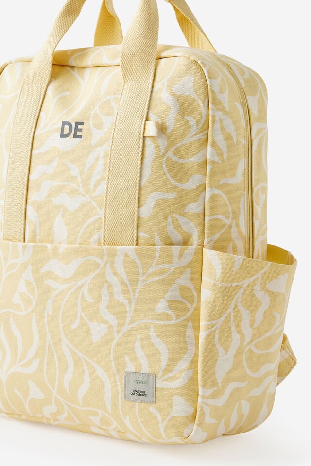 Personalised Campus Backpack, MIRA FOLIAGE LIMONCELLO