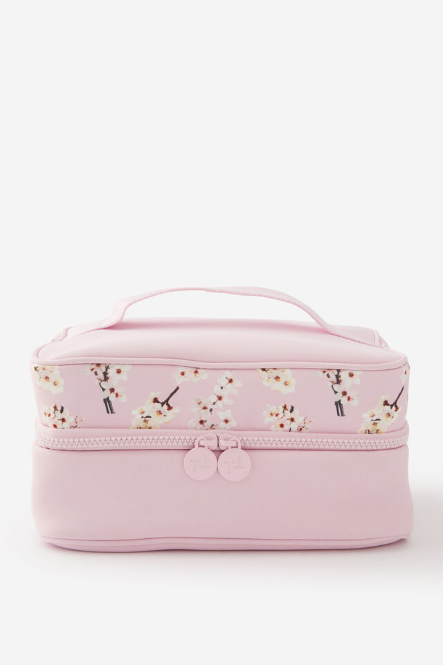 3 Fold Hanging Cosmetic Case, CHERRY BLOSSOM/PINK