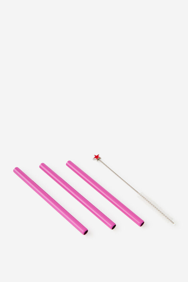 Metal Cocktail Straws Set Of 3, POSIE