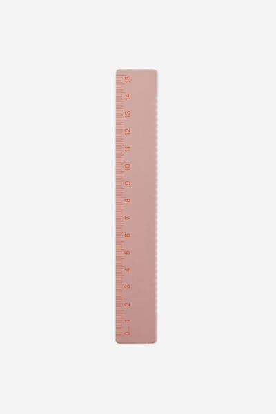 Metal Ruler 15Cm Wiggle, STRAWBERRY HOT SAUCE