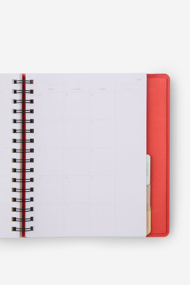 2026 Goals Weekly Planner, Pink Strawberry
