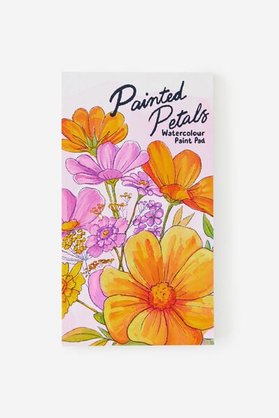 Watercolour Postcard Pad, PAINTED PETALS