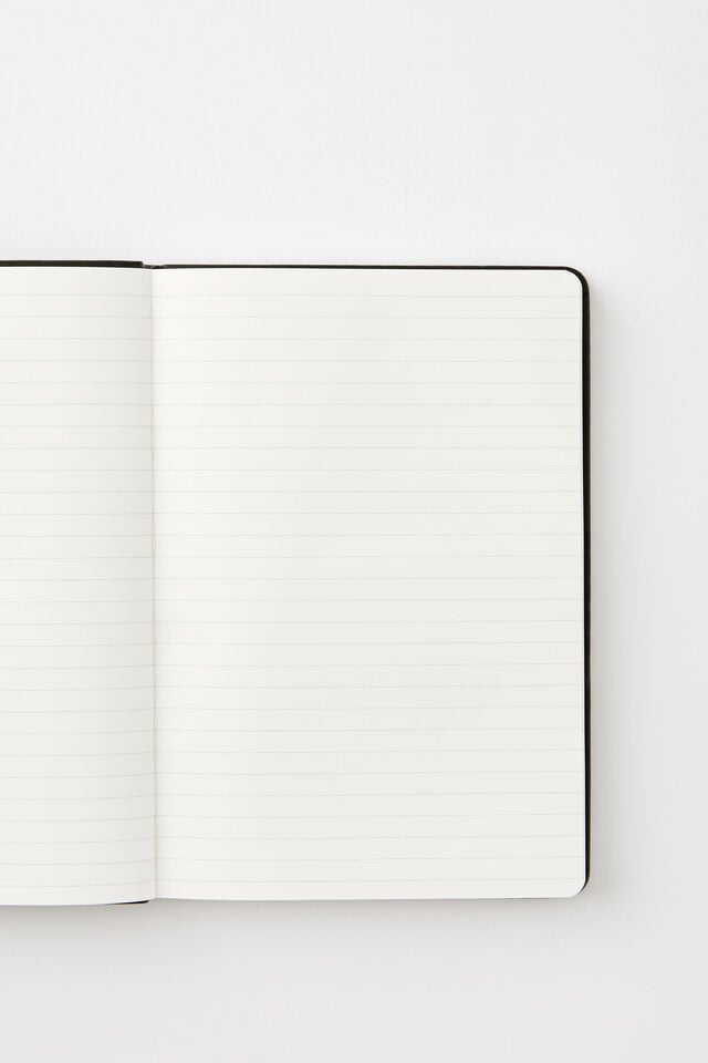 A5 Hard Cover Lined Notebook, BLACK