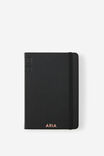 Personalised B6 Hard Cover Lined Notebook, BLACK - alternate image 1