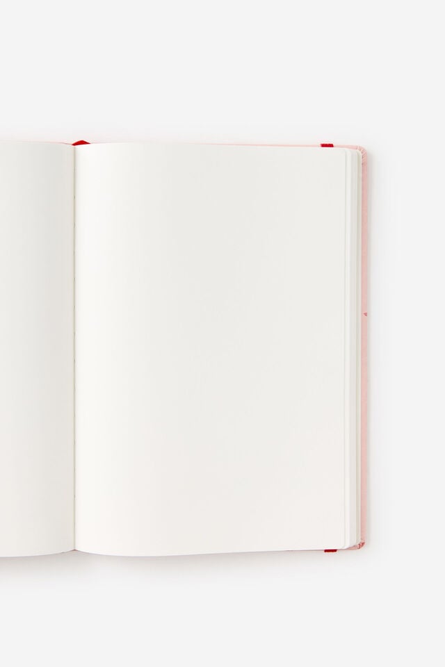 Metro B5 Hard Plain Notebook, Ditsy Pansy Pink Clay