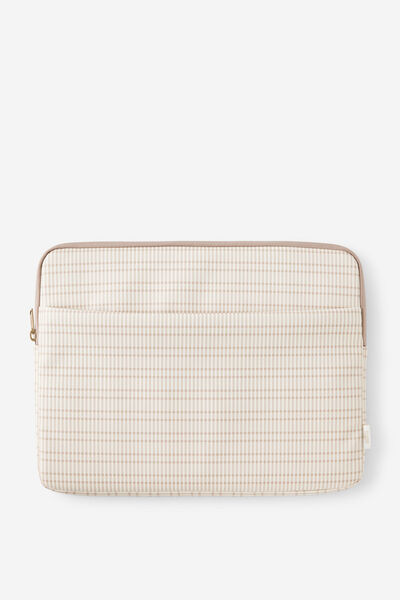 Pro 16 Inch Laptop Case, TAN CHECK