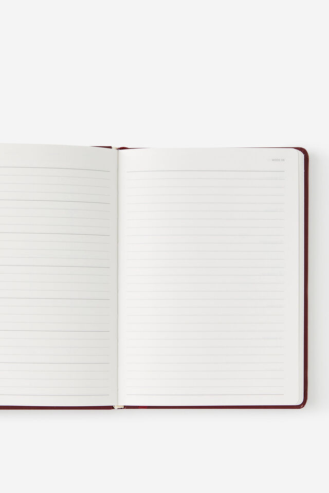 2026 B6 Weekly Hard Metro Diary, Cabernet