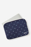 Personalised Take Me Away 13 Inch Laptop Case, DITSY PANSY / MIDNIGHT - alternate image 2