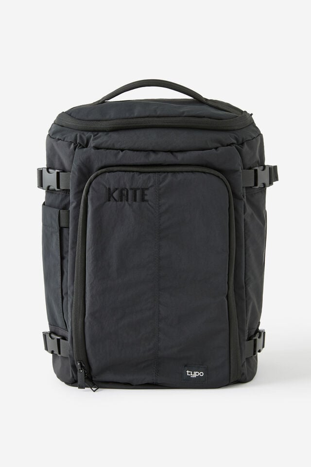 Personalised Carry All Backpack, BLACK