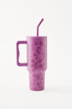 The Traveller Metal Tumbler, DIGITAL ORCHID BERRY BLOSSOM - alternate image 2