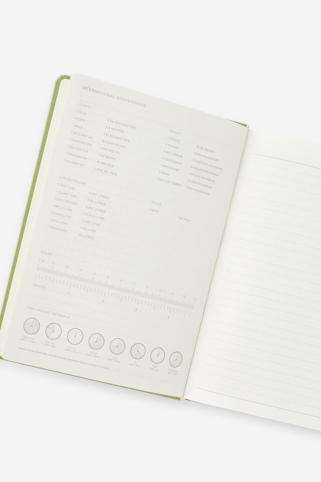 Personalised 2026 A5 Daily Hard Metro Diary, Little Treats Bay Leaf