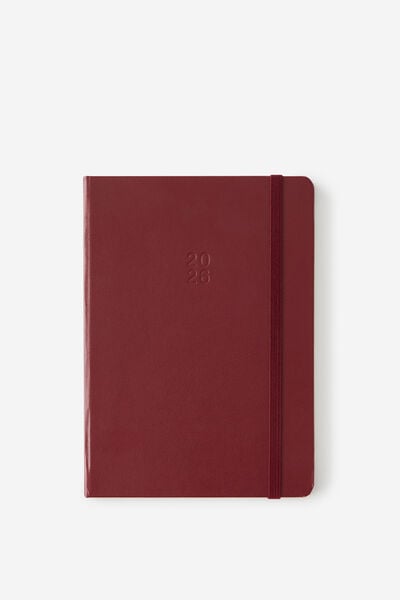 2026 B6 Weekly Hard Metro Diary, Cabernet