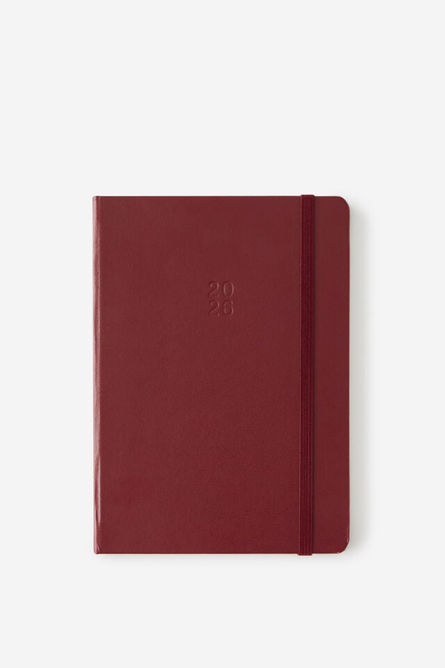 2026 B6 Weekly Hard Metro Diary, Cabernet