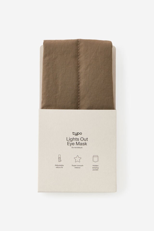 Lights Out Eye Mask, COYOTE