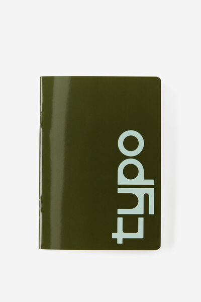The A5 Typo Notebook, OLIVE
