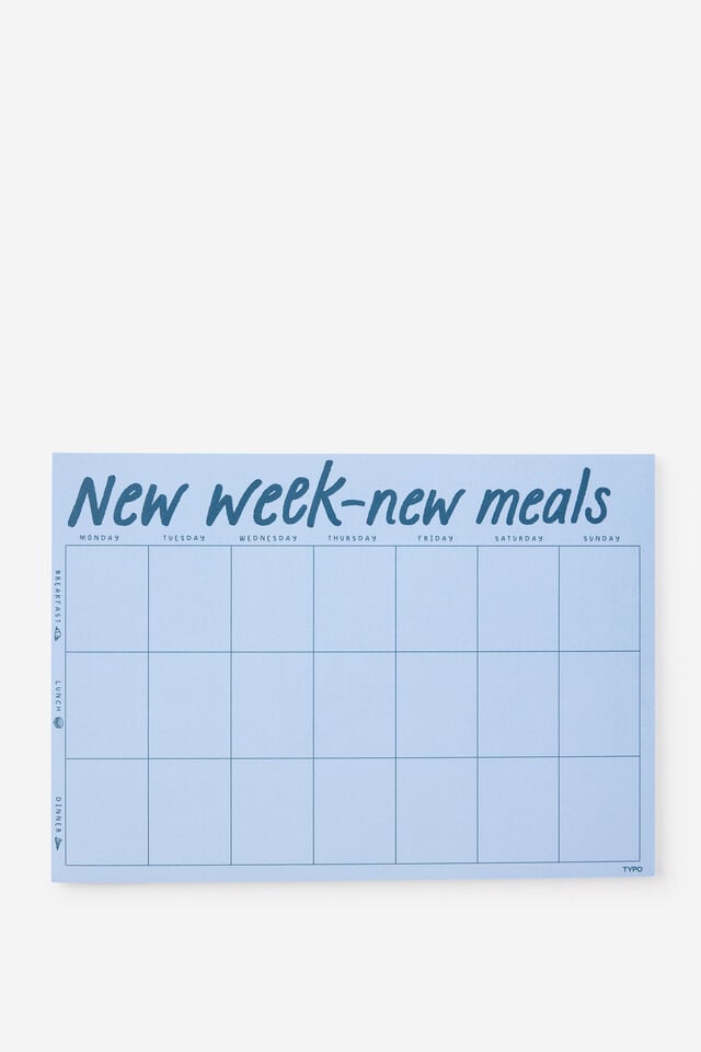A4 Planner Pad, MEALS
