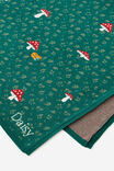 Personalised Patterned Throw, MUSHROOM AND DEERS - alternate image 2