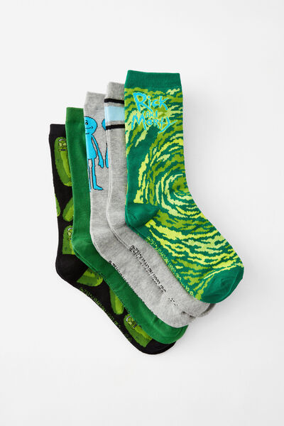 Box Of Socks, LCN RM RICK & MORTY MULTI (M/L)