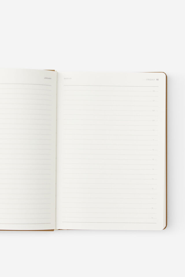 Personalised 2026 A5 Daily Hard Metro Diary, Chai