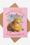 Nice Birthday Card 2.0, THE YEAR AHEAD HAPPY CAT - alternate image 1