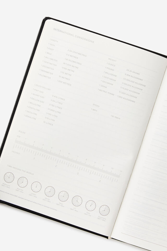 2026 A5 Daily Hard Metro Diary, Black