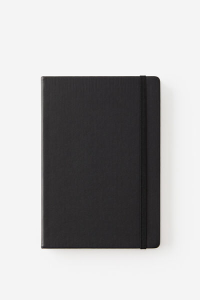 Metro A5 Hard Lined Notebook, Black