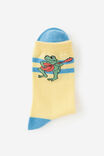 Mid Crew Socks, FROG PLAYING A UKULELE YELLOW - example image 3