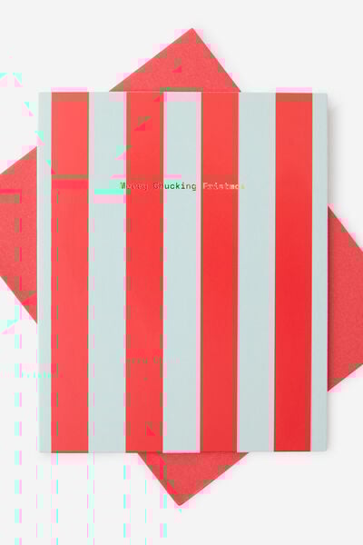 Christmas Card 2025, MERRY CHUCKING FRISTMAS STRIPES!!