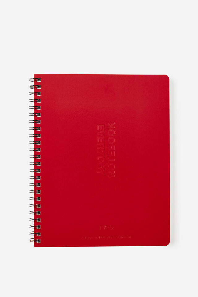 A5 Spiral Lined Notebook, SWEET RED