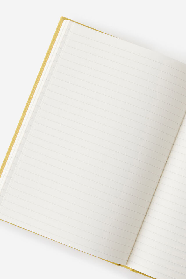 A5 Linen-Textured Lined Notebook, LIMONCELLO