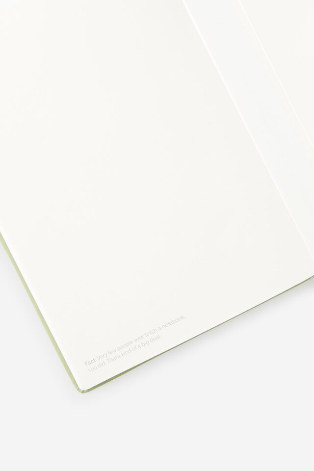 Personalised Metro B5 Hard Lined Notebook, Little Treats Bay Leaf