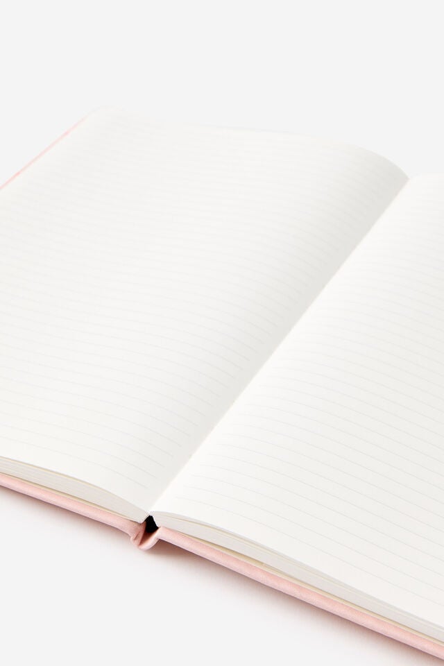 Metro B5 Hard Lined Notebook, Ditsy Pansy Pink Clay