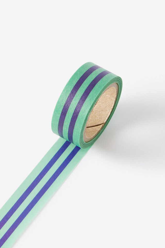 Washi Tape 15Mm, JELLY MINT BLUE STRIPE