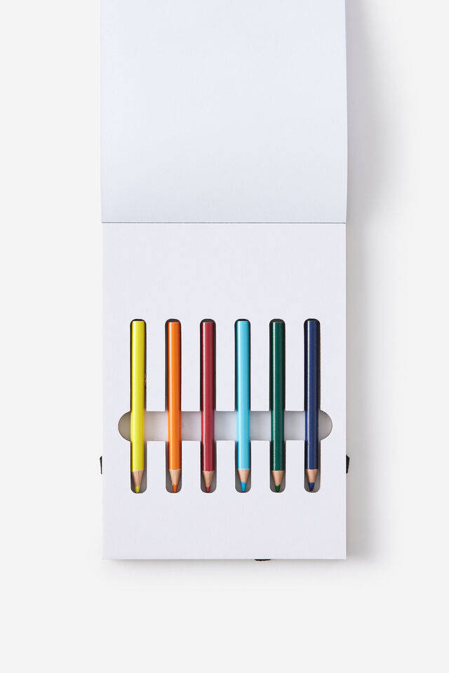 Mini Colouring Pad, SUNNY POSTCARDS