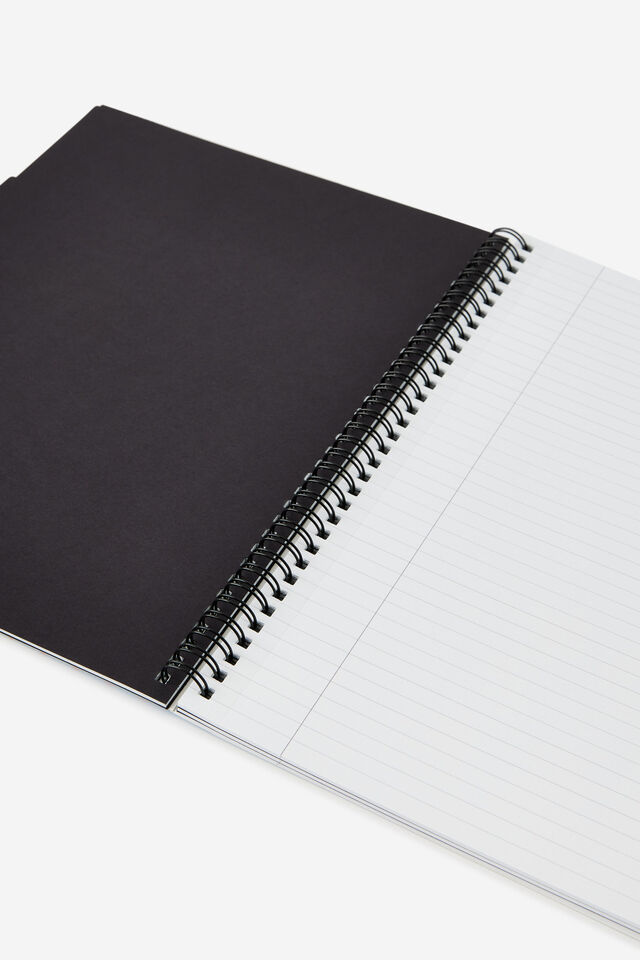 A4 Spiralbound Subject Notebook, BLUE SKIES STRIPE